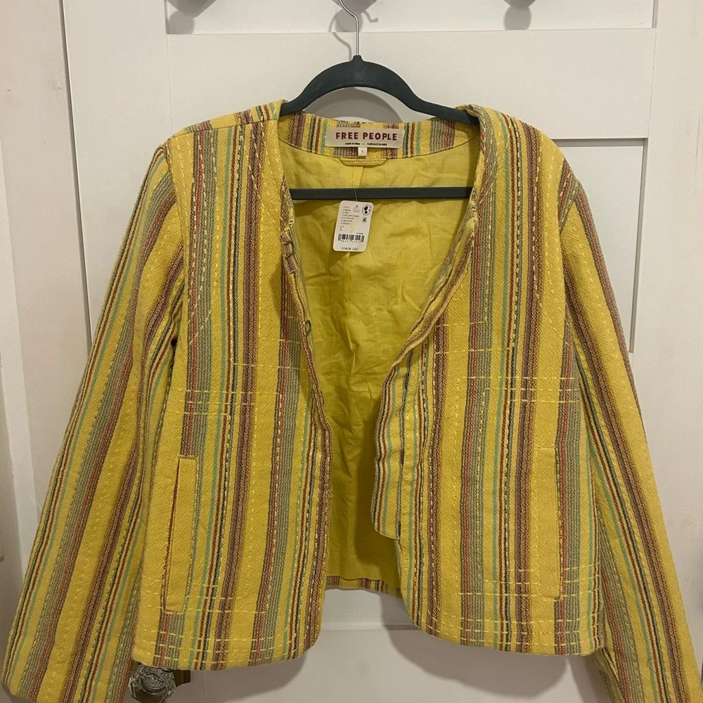 NWT Kantha Free People Multicolor Striped Jacket - Picture 4 of 16